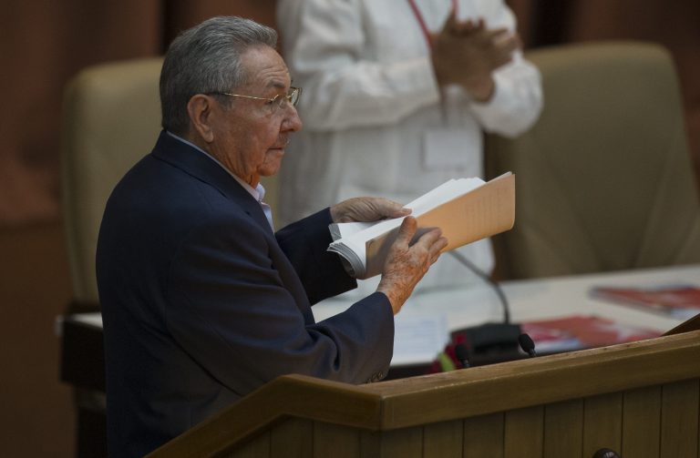 Raul Castro während seiner Eröffnungsrede am 16. April 2016