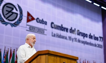 Brasiliens Präsident Lula da Silva bei seiner Rede auf dem Gipfel in Havanna