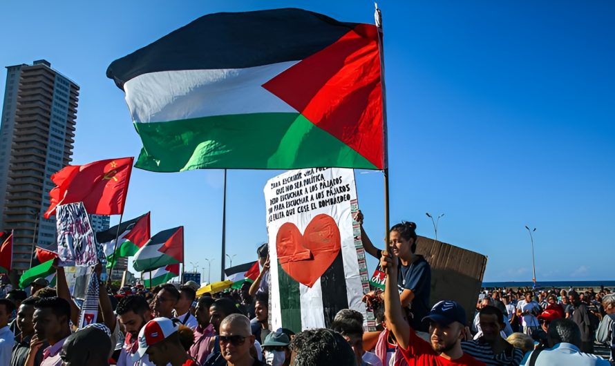 Solidarität mit Palästina in Havanna: 100.000 auf Demonstrationszug vor US-Botschaft