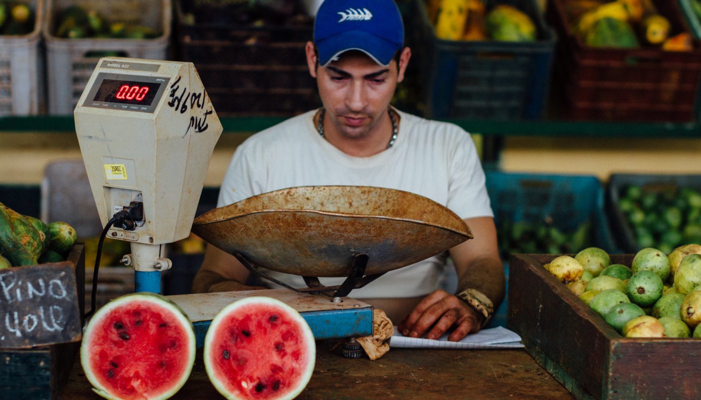 Ein Melonenverkäufer in Kuba