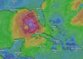 Wetterkarte von Hurikan Milton